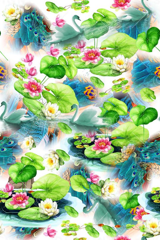 花卉印花华亿平台图片