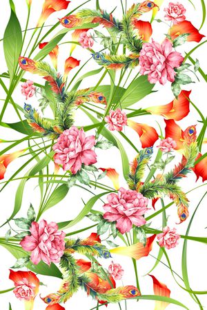 花卉印花华亿平台图片