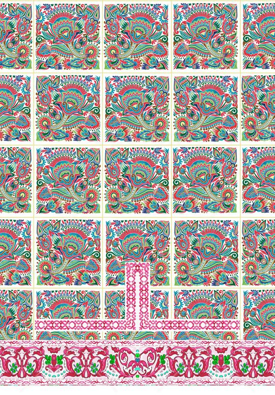 宫廷风印花华亿平台图片