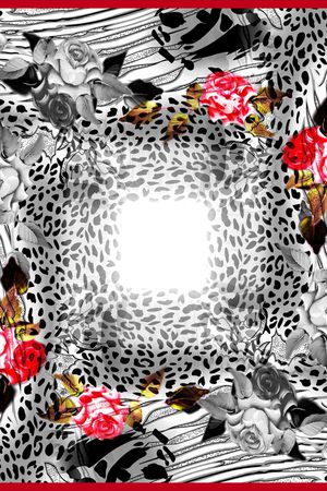 动物纹印花华亿平台图片