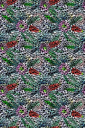 豹纹印花华亿平台图片