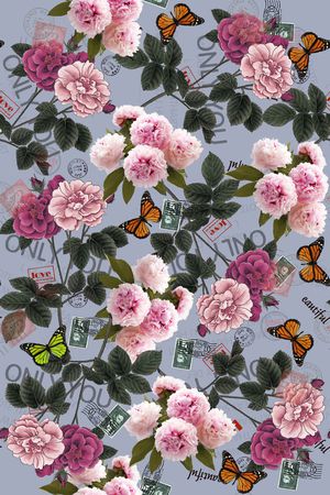 花卉印花华亿平台图片