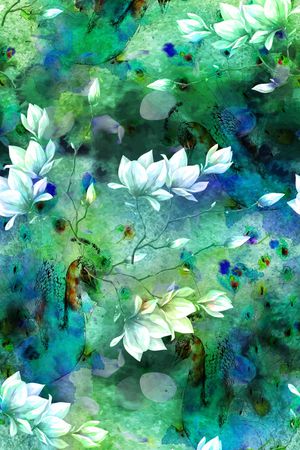 花鸟印花华亿平台图片