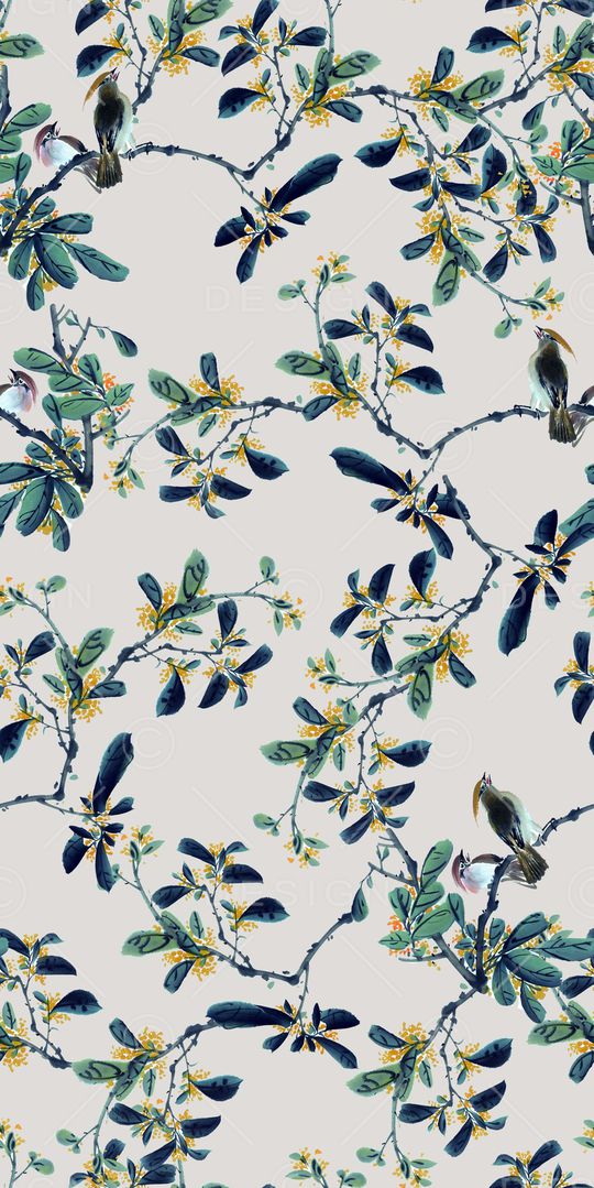 水墨印花华亿平台图片