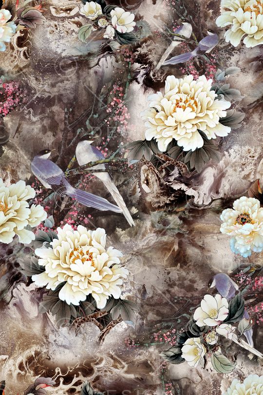 中国风印花华亿平台图片