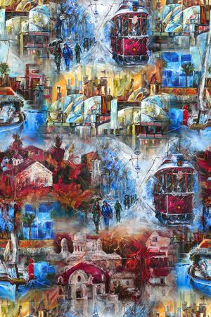 抽象印花华亿平台图片