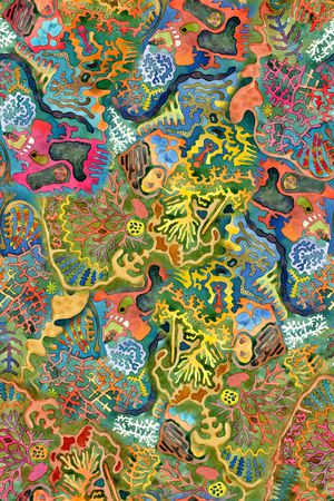 抽象印花华亿平台图片