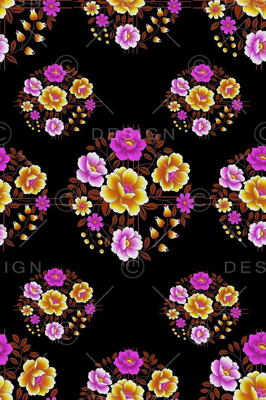 花卉印花华亿平台图片