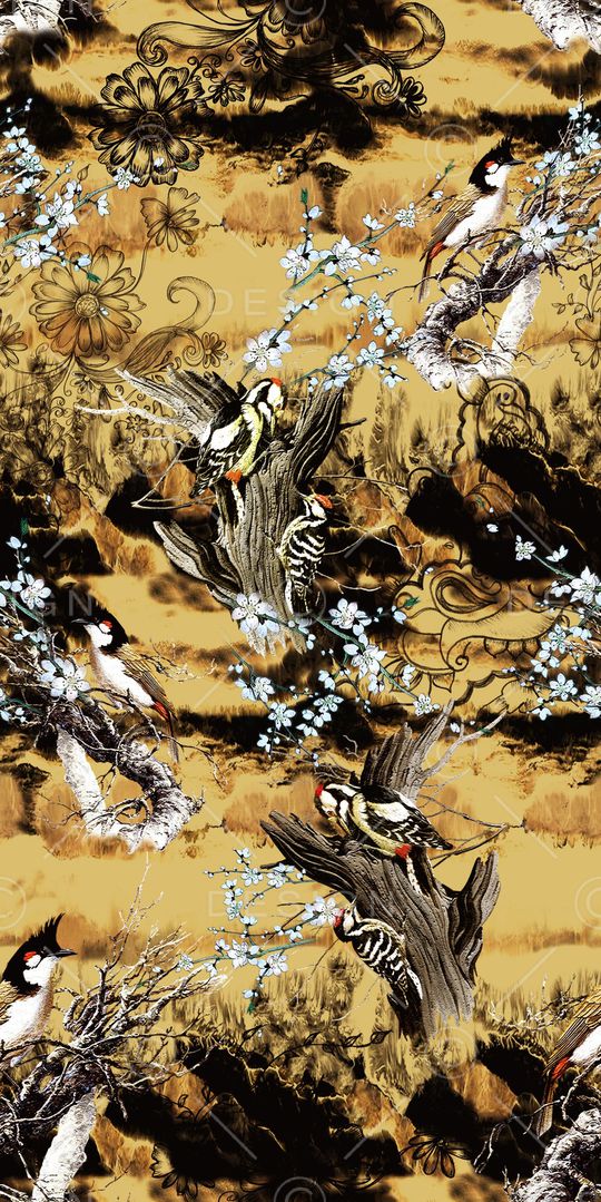 鸟印花华亿平台图片