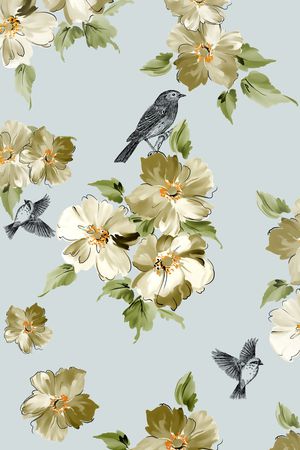 花卉印花华亿平台图片