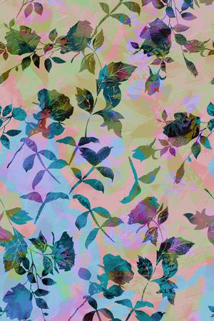 抽象花卉印花华亿平台图片