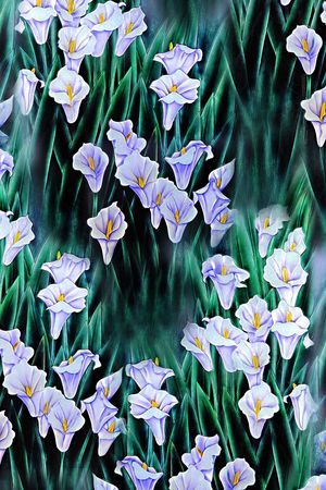 手绘水彩印花华亿平台图片