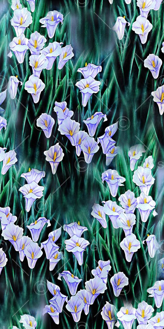 手绘水彩印花华亿平台图片