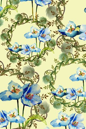 树枝印花华亿平台图片