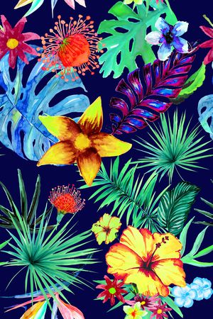 手绘叶子印花华亿平台图片