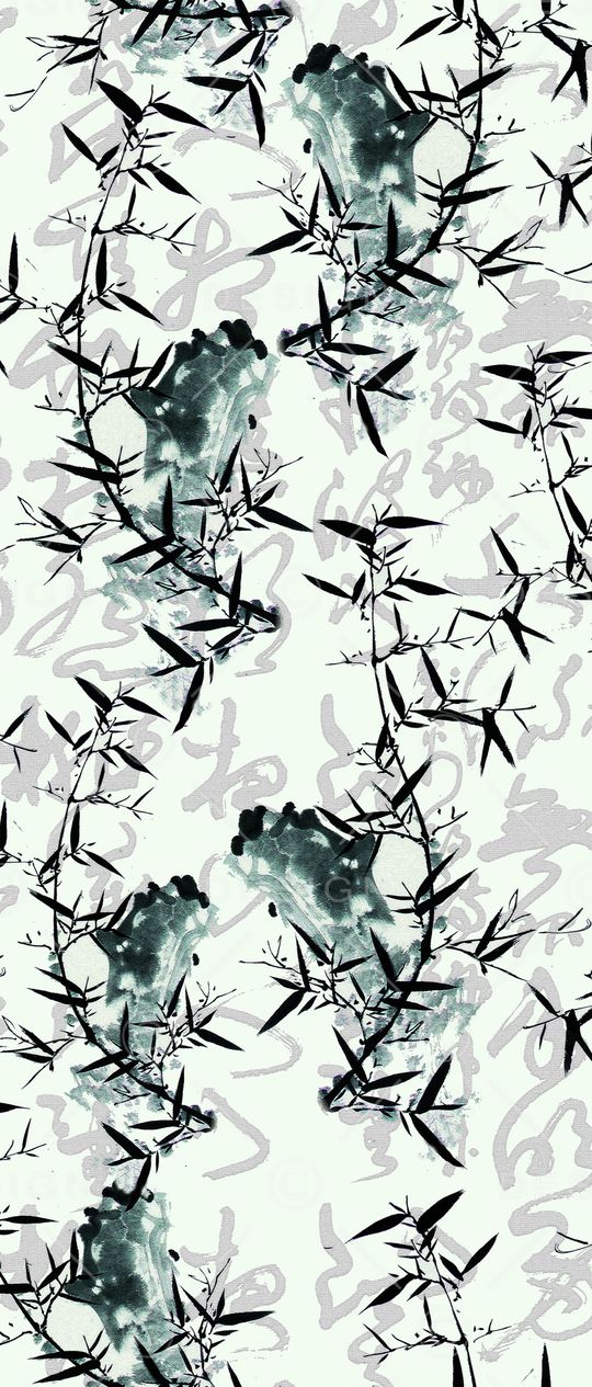 水墨印花华亿平台图片