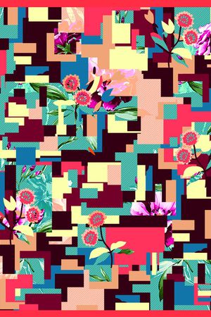 小方巾印花华亿平台图片