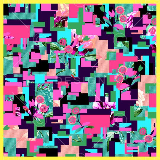 小方巾印花华亿平台图片