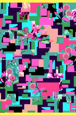 小方巾印花华亿平台图片