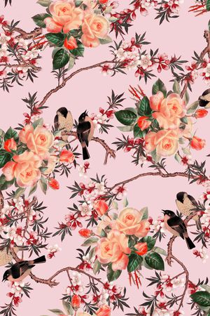 花卉印花华亿平台图片