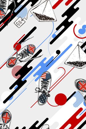 不规则几何印花华亿平台图片