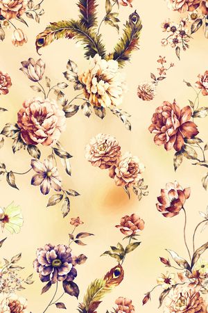 欧式复古印花华亿平台图片