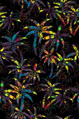 原创手绘大花卉印花华亿平台图片