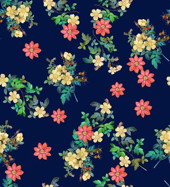 751691-复古手绘花卉A