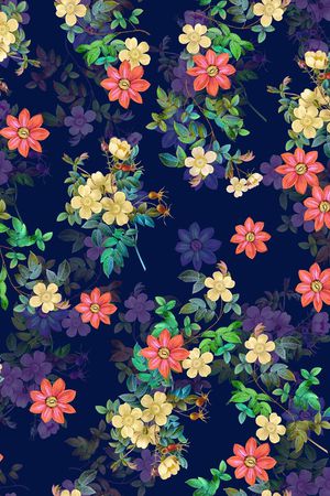 小碎花印花华亿平台图片