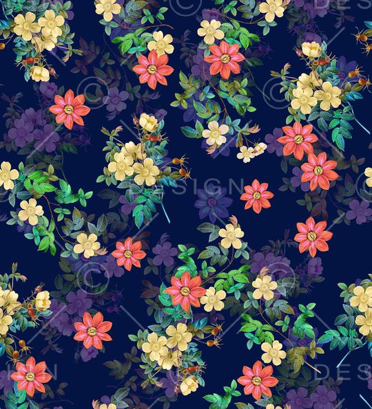 小碎花印花华亿平台图片