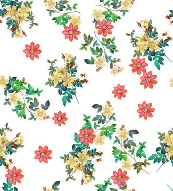 751695-复古手绘花卉D