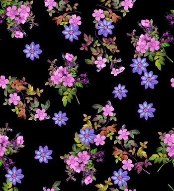 751696-复古手绘花卉e