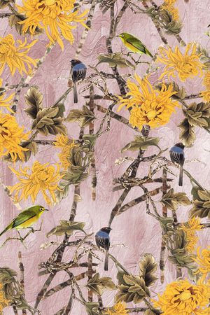 树枝印花华亿平台图片