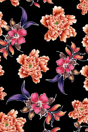 菊花印花华亿平台图片