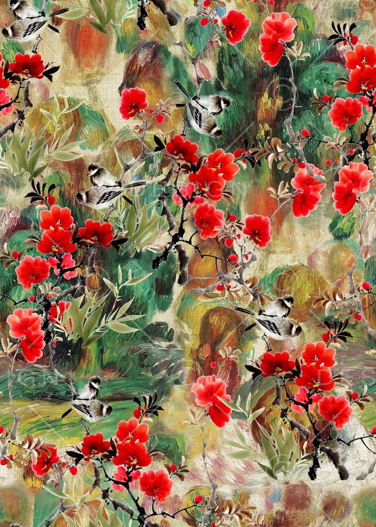 梅花印花华亿平台图片