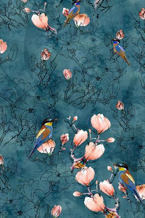 花卉印花华亿平台图片