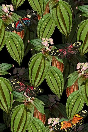 热带风情印花华亿平台图片