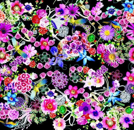 牡丹印花华亿平台图片