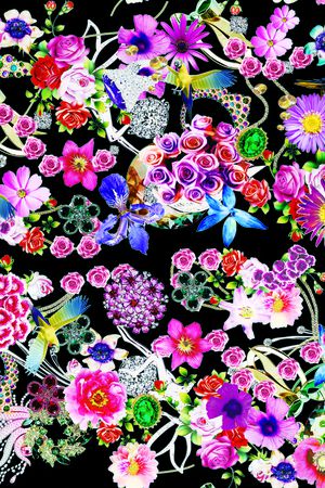 牡丹印花华亿平台图片