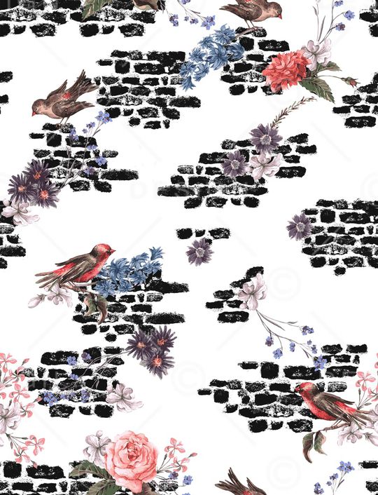 花卉印花华亿平台图片