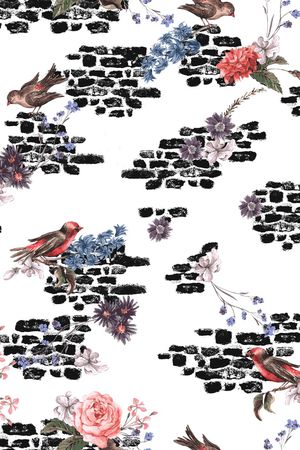 花卉印花华亿平台图片