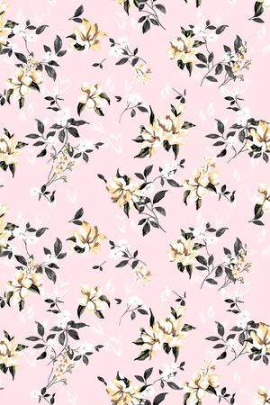 手绘花卉印花华亿平台图片