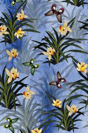 花卉印花华亿平台图片