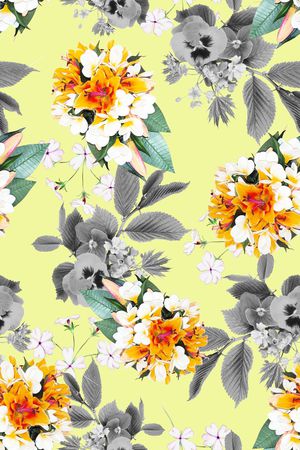 黄色底纹印花华亿平台图片