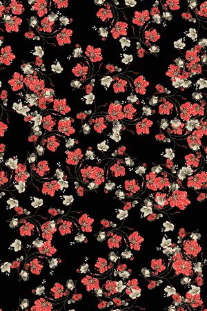 数码花卉类印花华亿平台图片