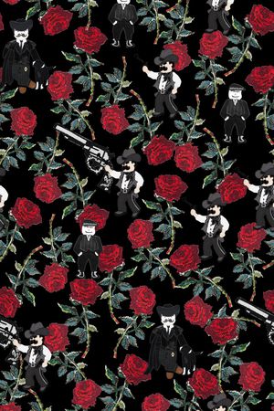 玫瑰印花华亿平台图片