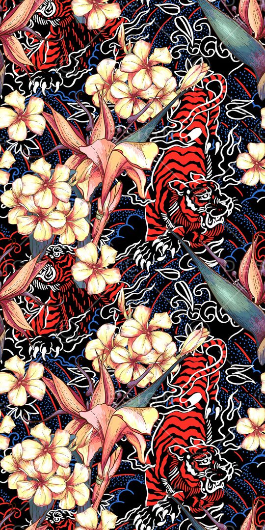 老虎纹印花华亿平台图片