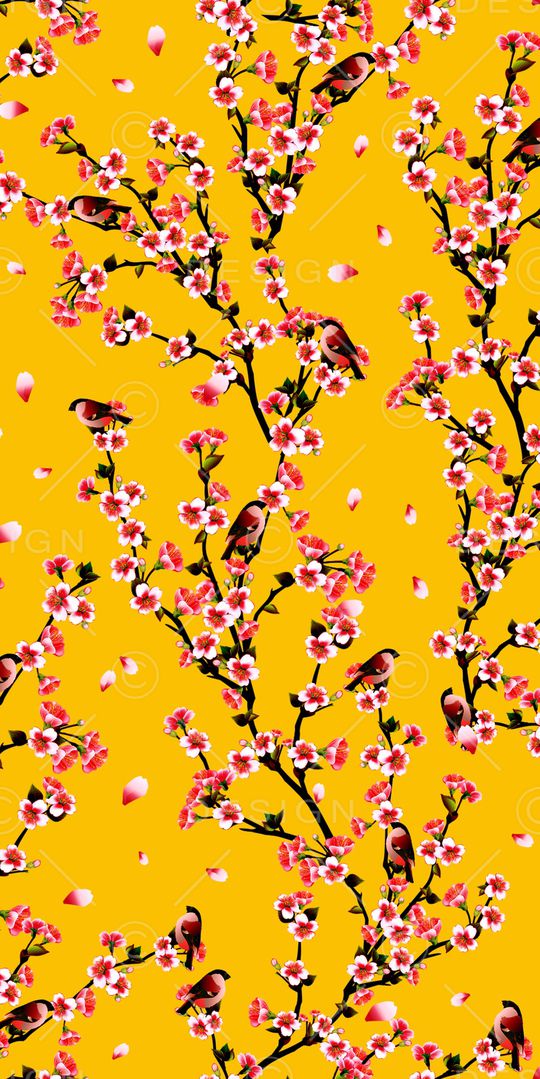 花鸟印花华亿平台图片