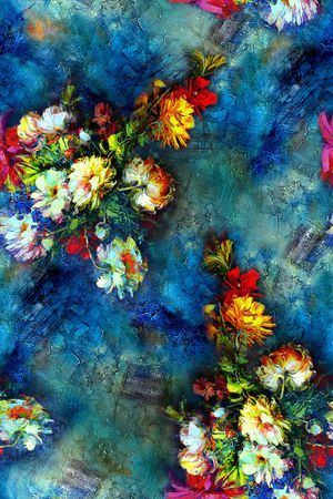 花卉印花华亿平台图片