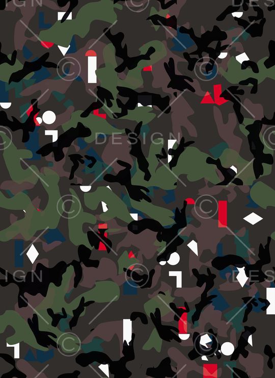 军装迷彩印花华亿平台图片